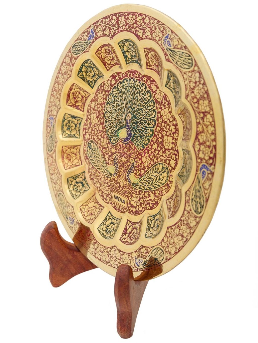 Панно декоративное Три Павлин 8 № Пн1530/3 эмаль красная - Ганг фото 2