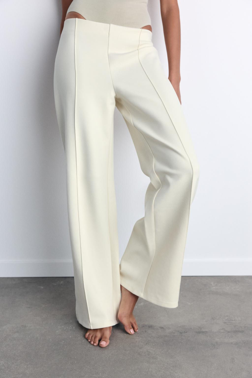 INTERLOCK KNIT TROUSERS WITH VENTS - Zara фото 9
