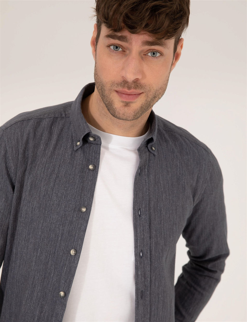 Mavi Slim Fit Uzun Kollu G_mlek - Pierre cardin фото 2