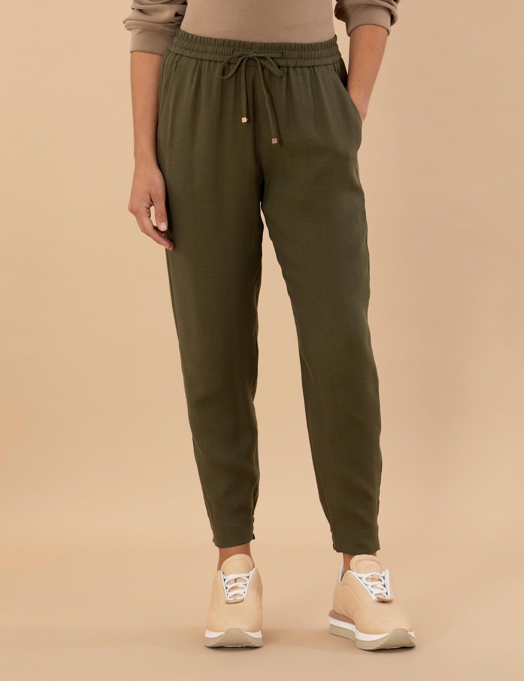 Брюки Pierre Cardin Carrot Fit коричневые