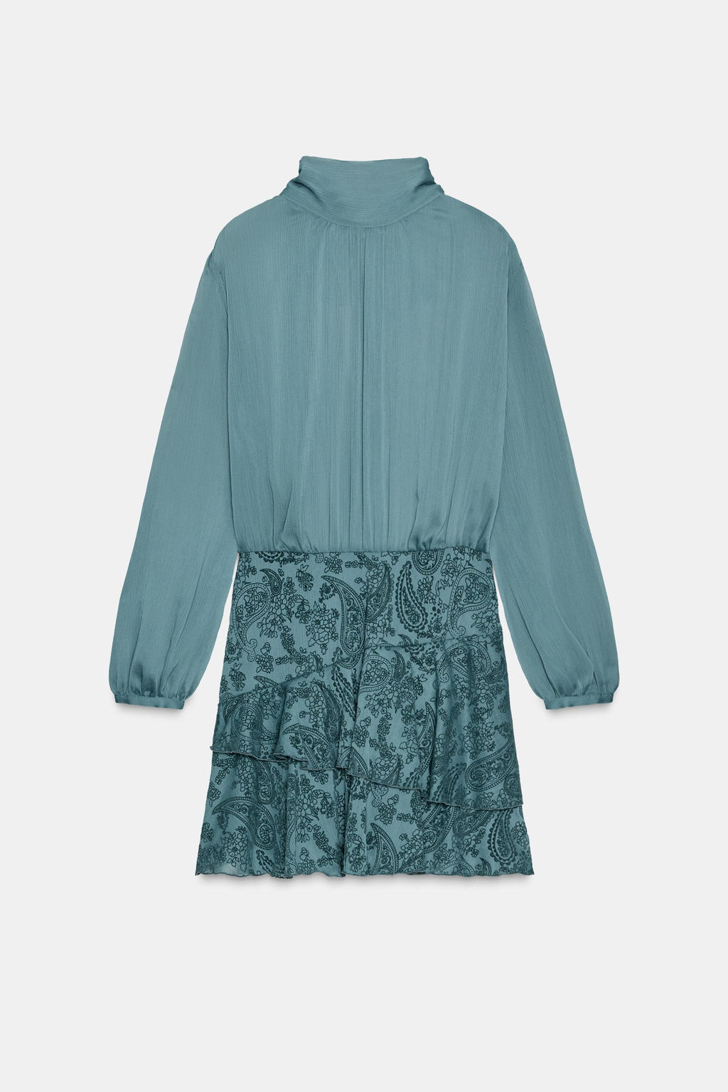 RUFFLED COMBINED MINI DRESS - Zara фото 6