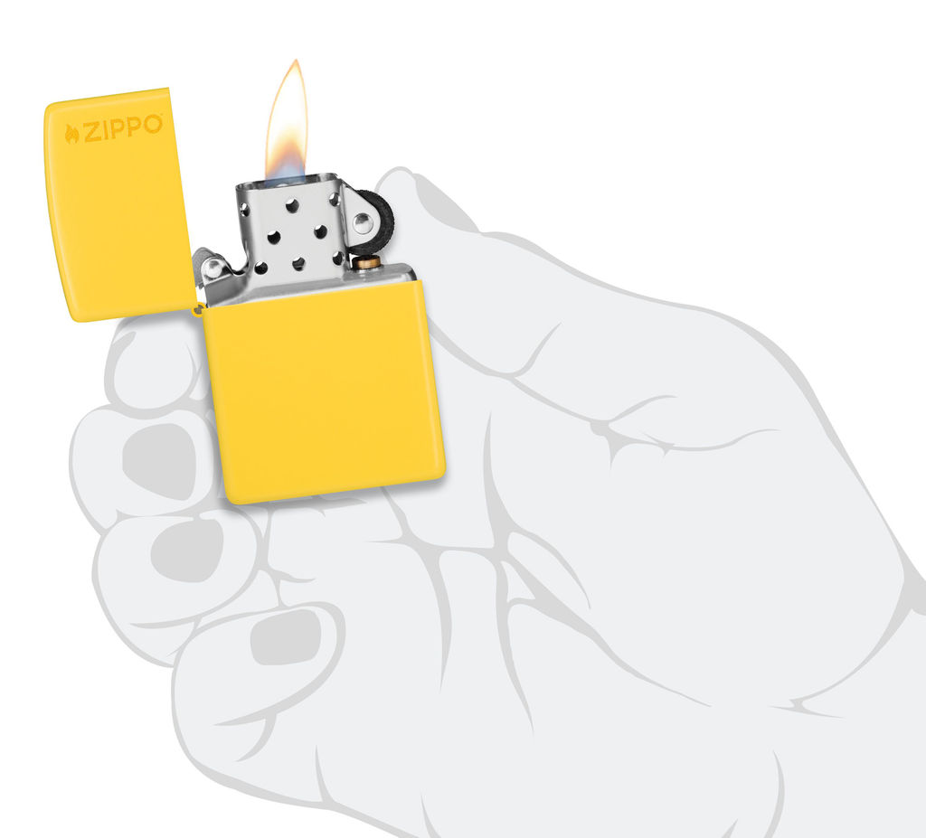 Зажигалка ZIPPO Логотип с покрытием цвета подсолнуха | Logo Sunflower 46019ZL  фото 5