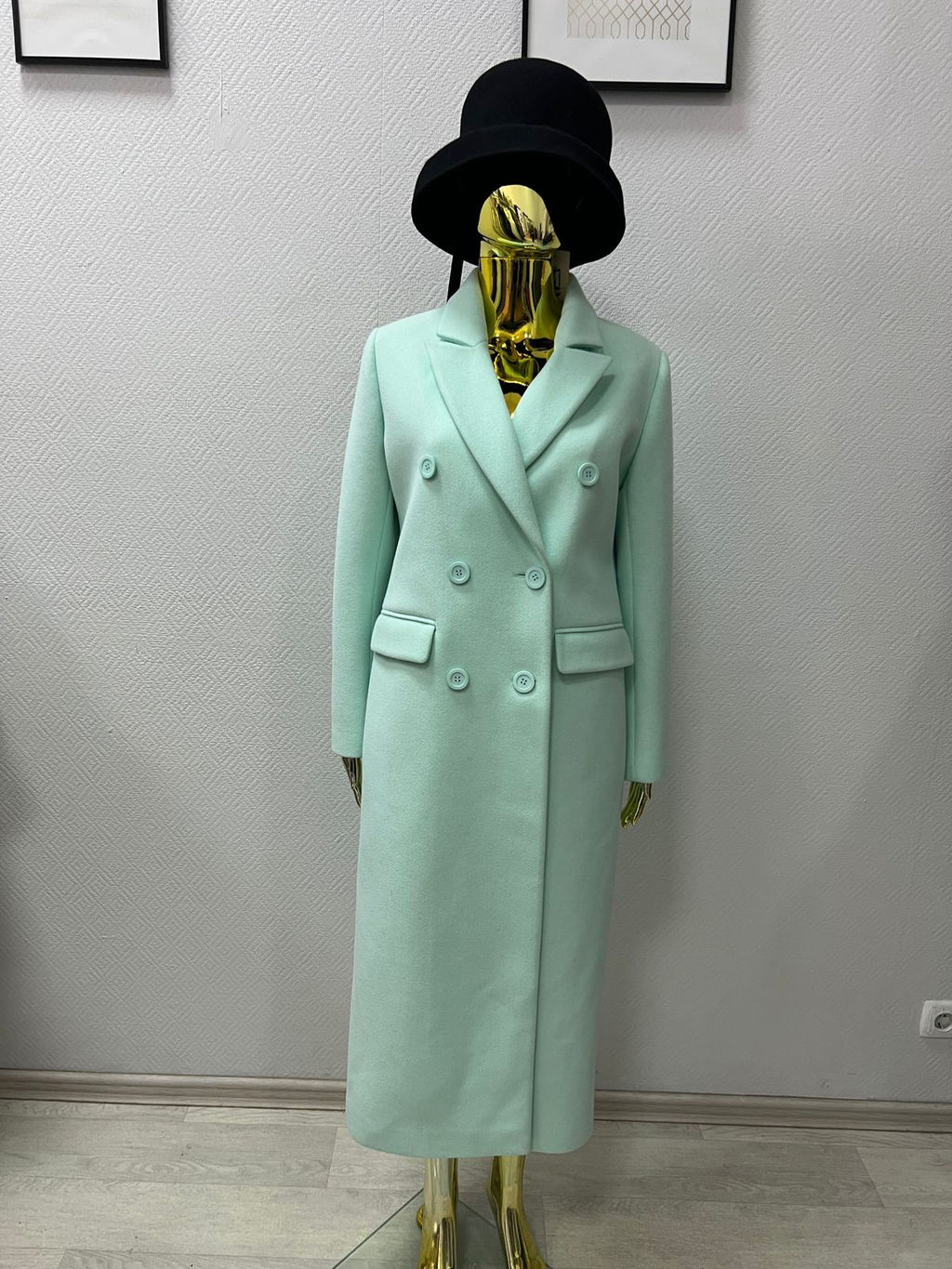 Пальто женское демисезонное Н-208 (мята)