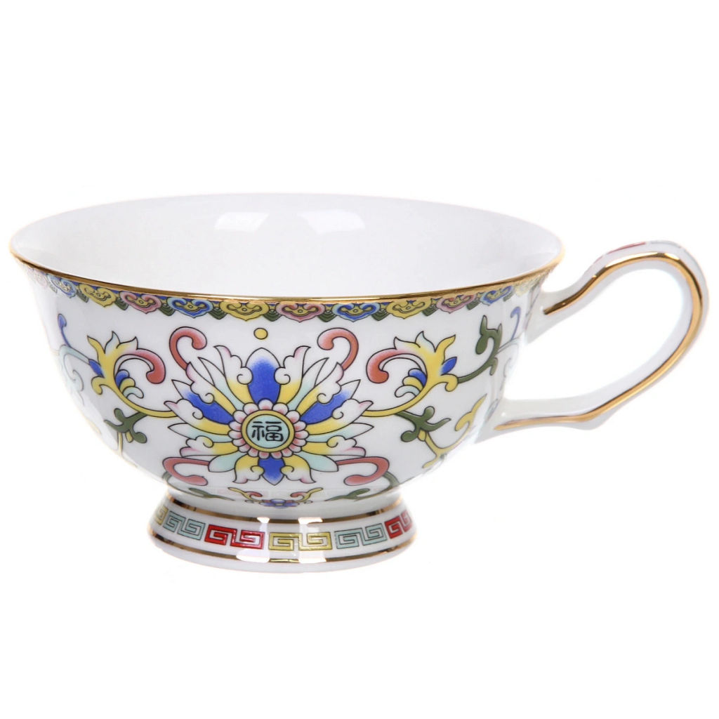 Чайная пара "Royal classic" (кружка 200мл+блюдце) Китайский узор, в подарочной коробке