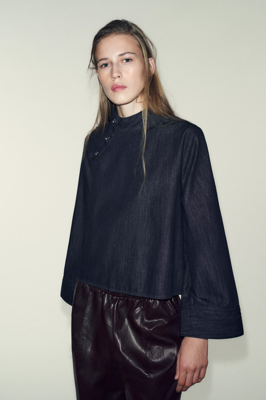 Z1975 DENIM HIGH NECK SHIRT