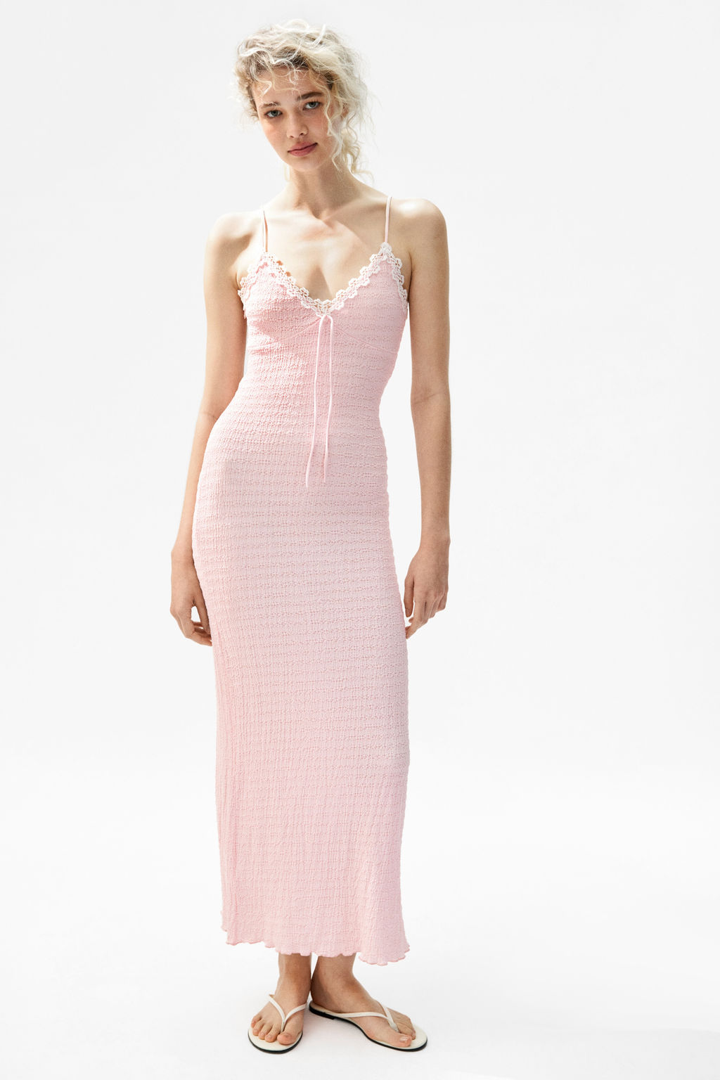Vestido de tirantes finos con lazada - H&m фото 2