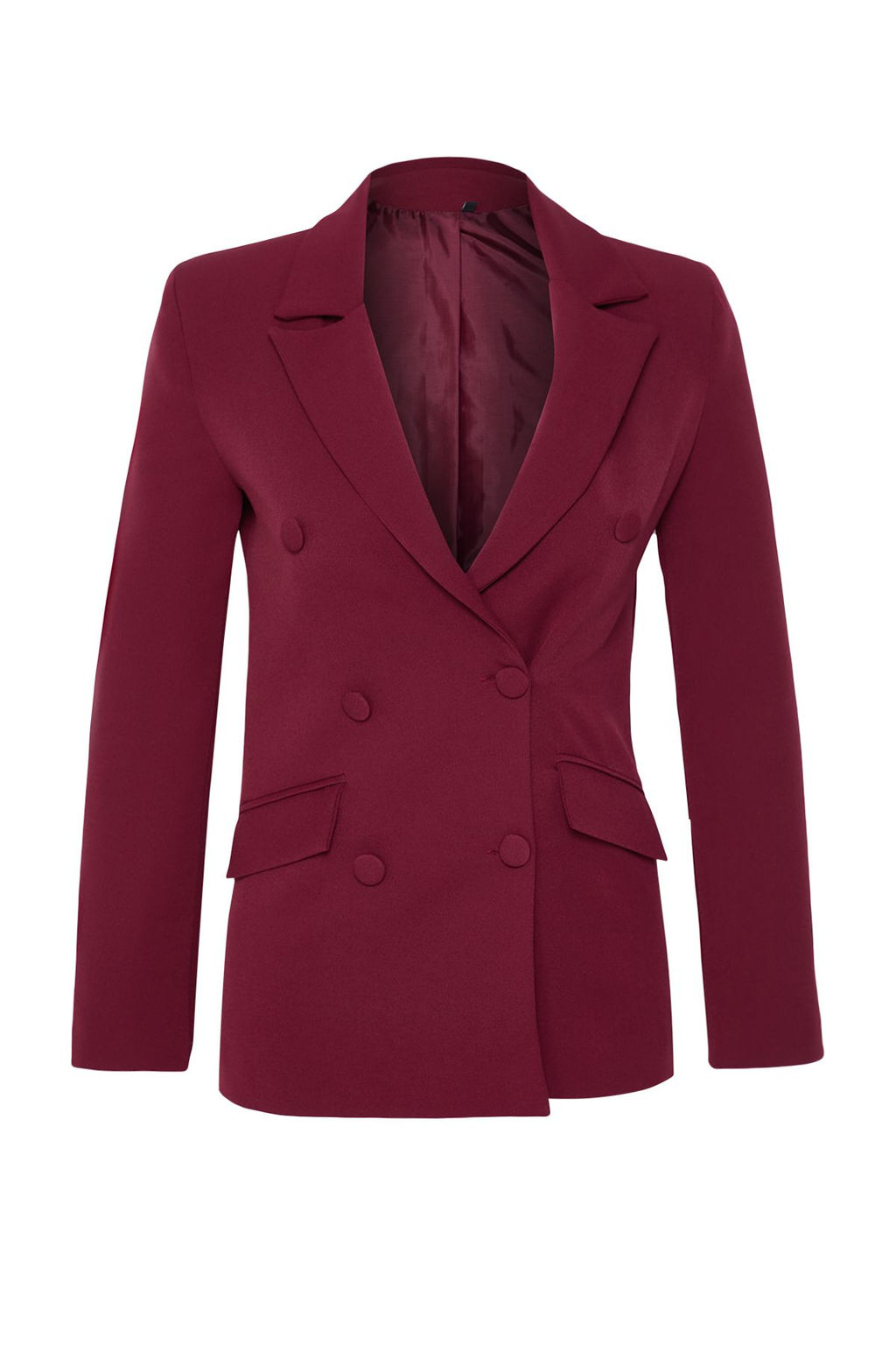 Bordo Regular Astarl? Dokuma Blazer Ceket TWOSS21CE0137