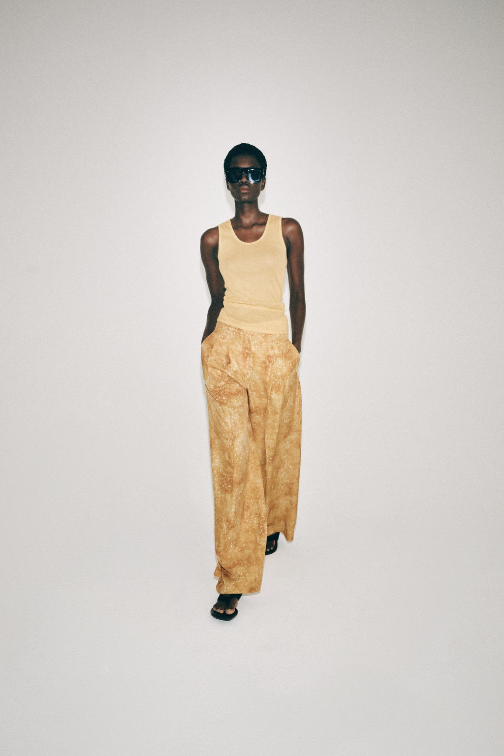 PANTAL?N ESTAMPADO ZW COLLECTION / Ocre