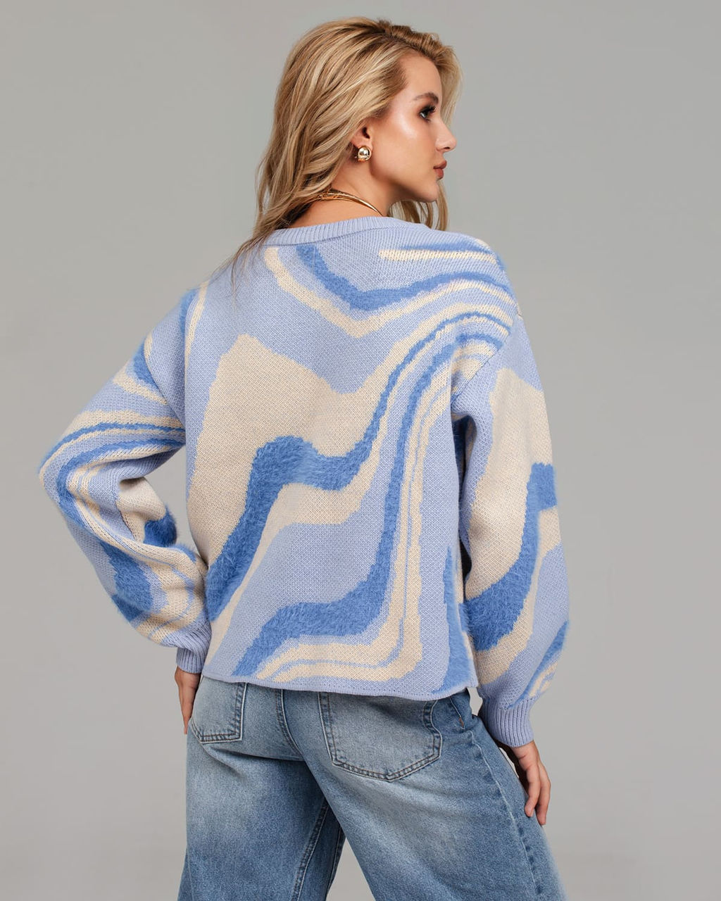 Вязаный трикотажный джемпер ,в составе ШЕРСТЬ - Sahar art lab фото 5