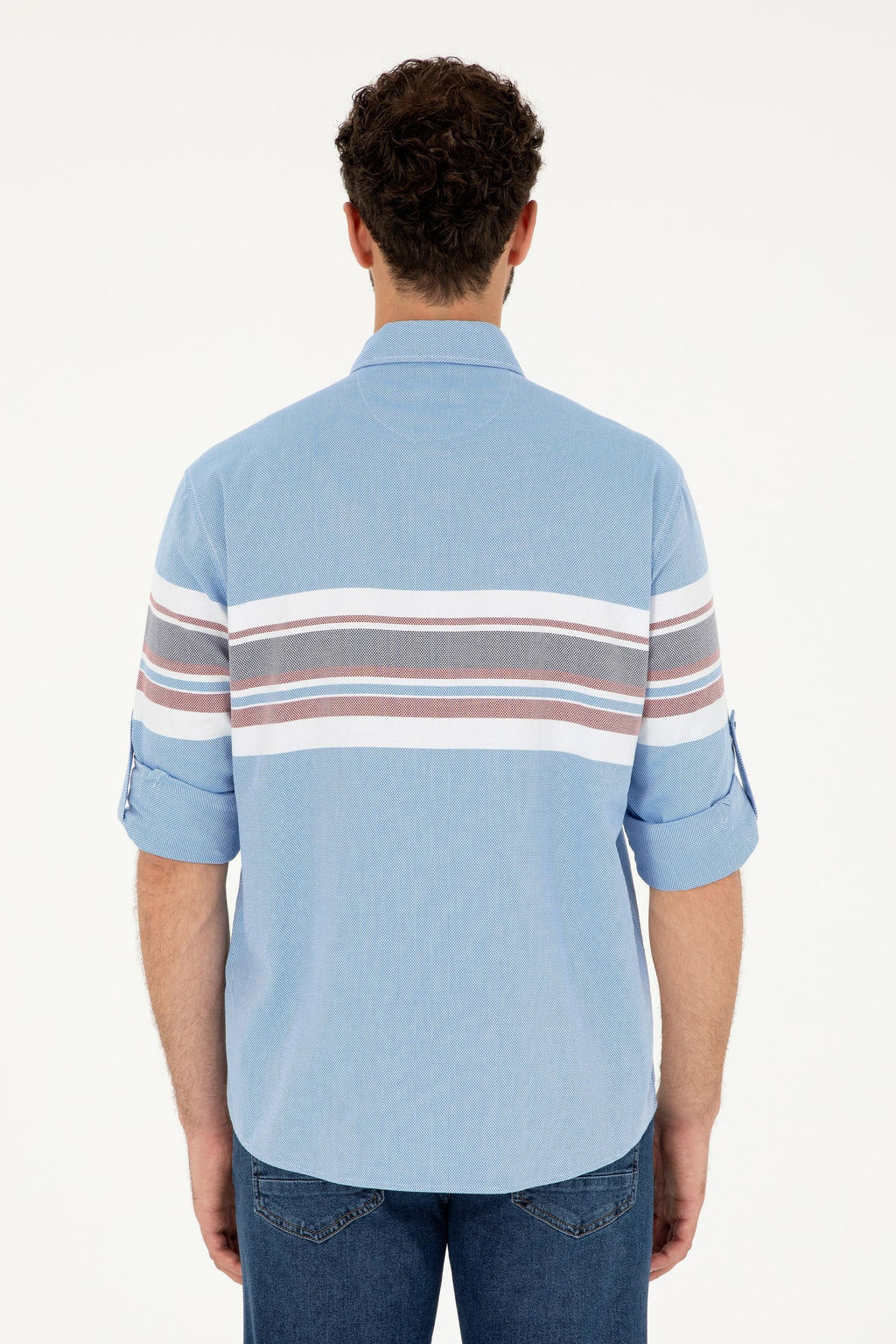 Мужская рубашка Saks с длинным рукавом Неожиданная скидка в корзине - U.s. polo assn фото 5