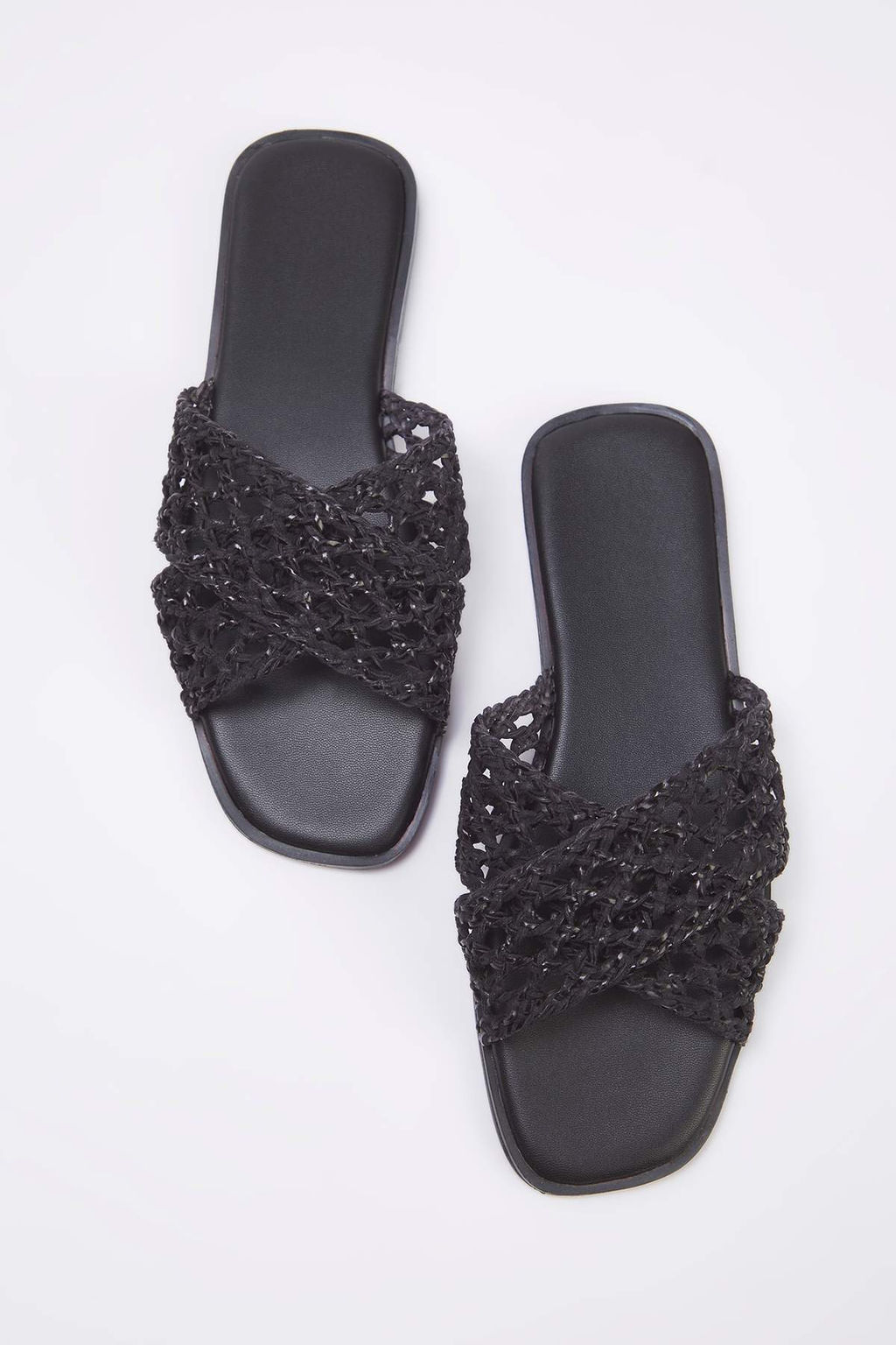 Ac?k Kahverengi Capraz Orgu Bantl? Kad?n Duz Terlik TAKSS25TE00059 - Trendyolmilla фото 6