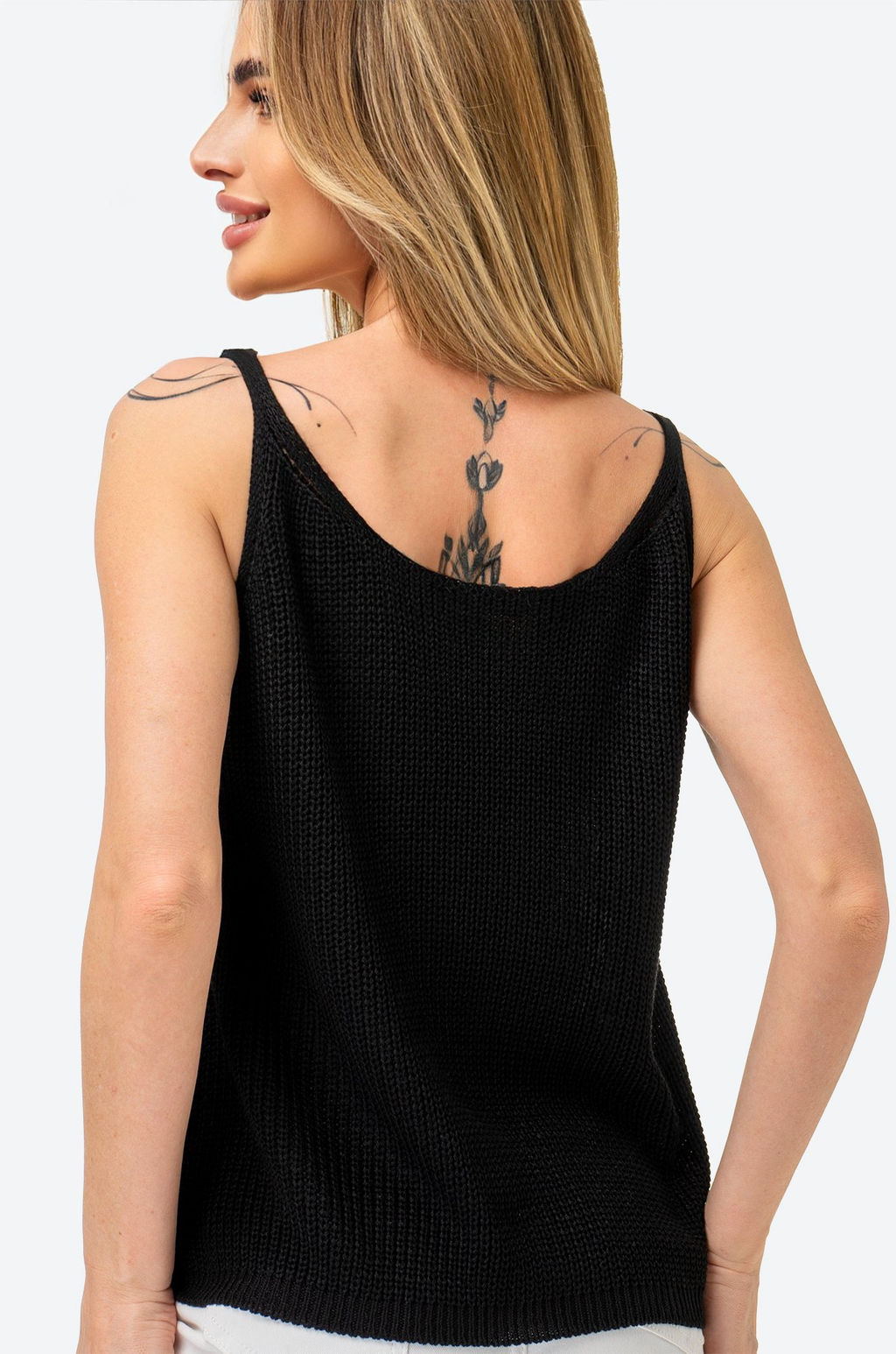 Женский вязаный топ на бретелях Happy Fox  фото 47