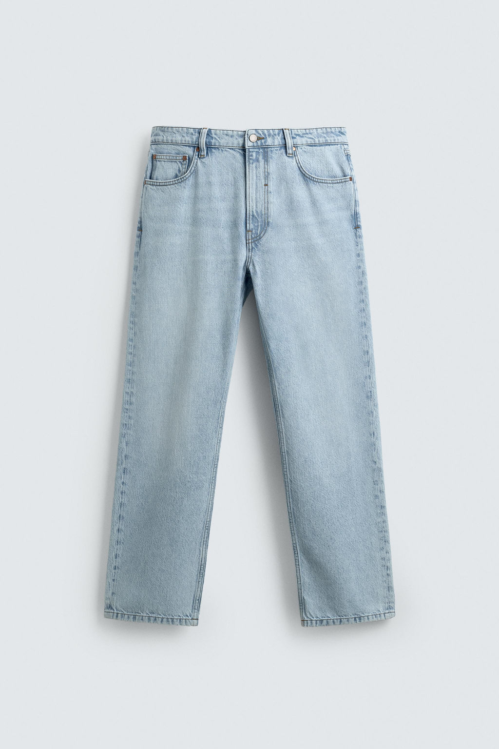 JEANS STRAIGHT FIT ALGOD?N - LYOCELL / Azul claro - Zara фото 2