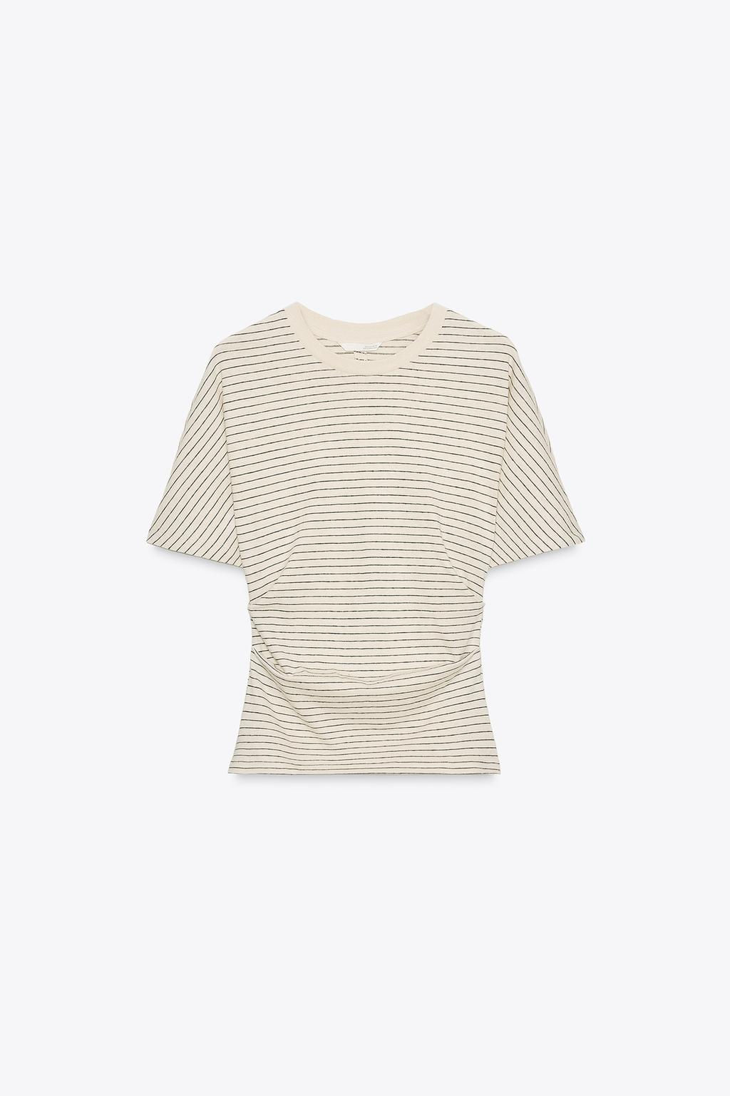 RUSTIC RUCHED T-SHIRT - Zara фото 7
