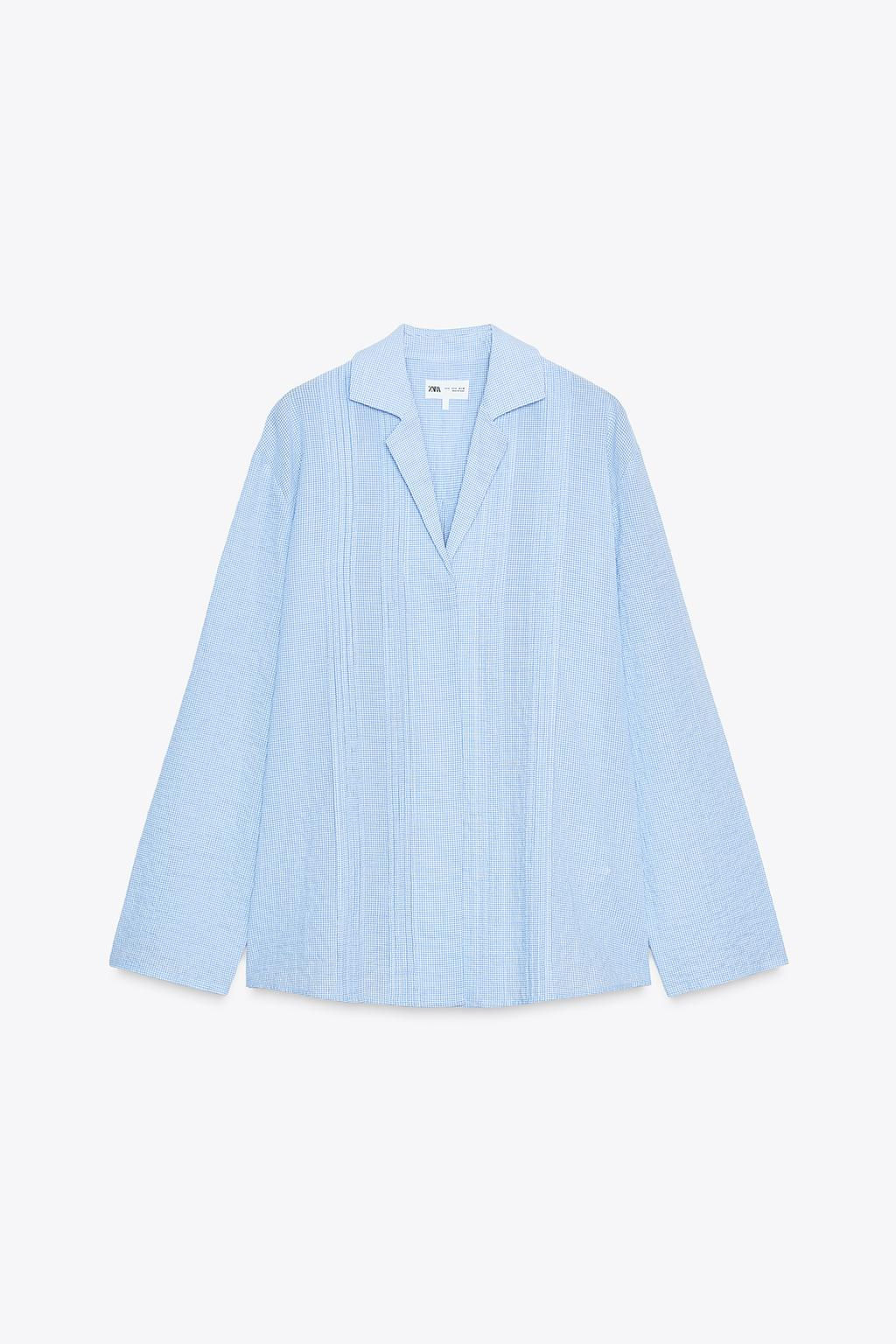ZW COLLECTION TEXTURED OVERSIZE SHIRT - Zara фото 6