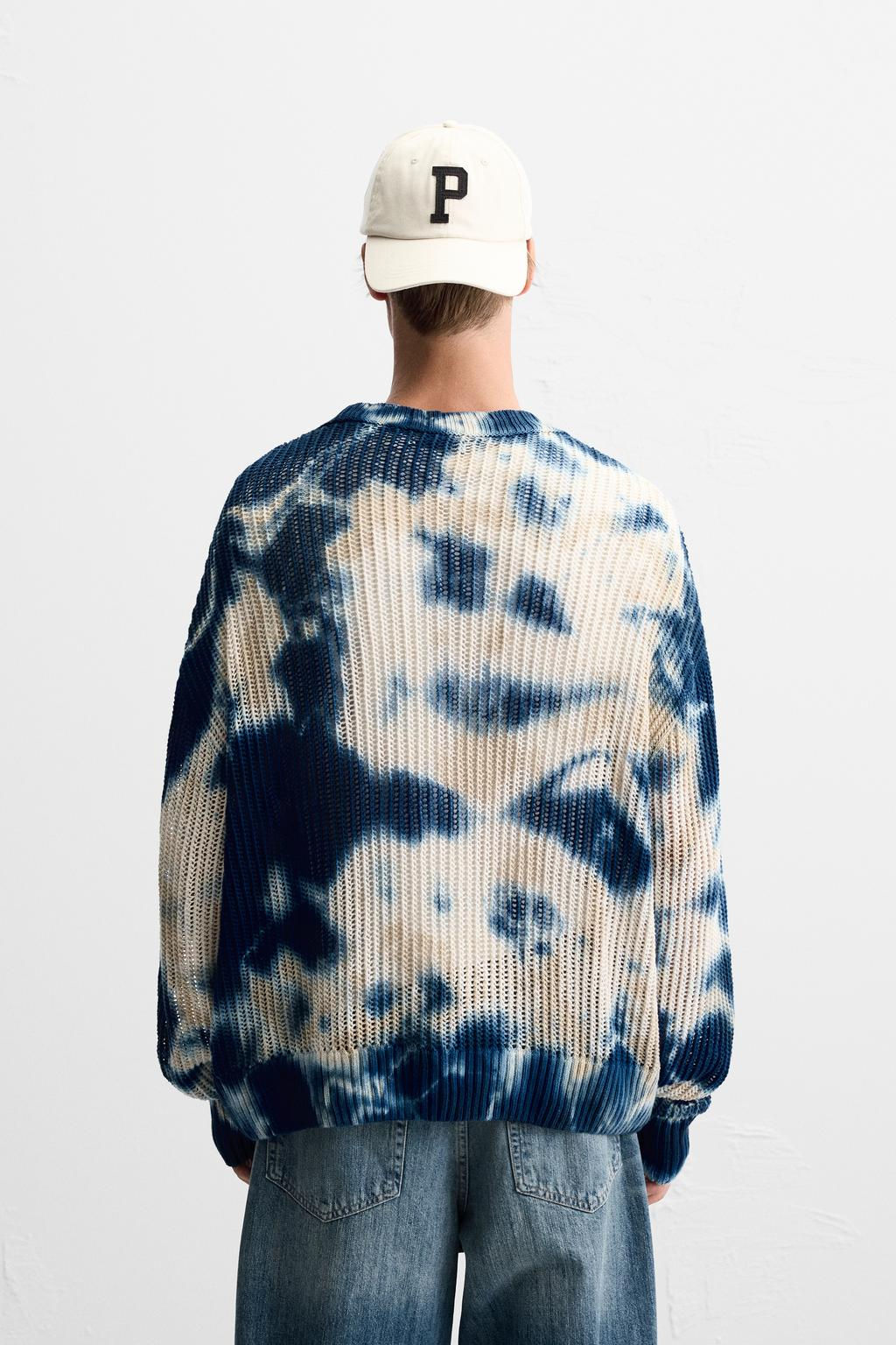 TIE-DYE PRINT CARDIGAN - Zara фото 3