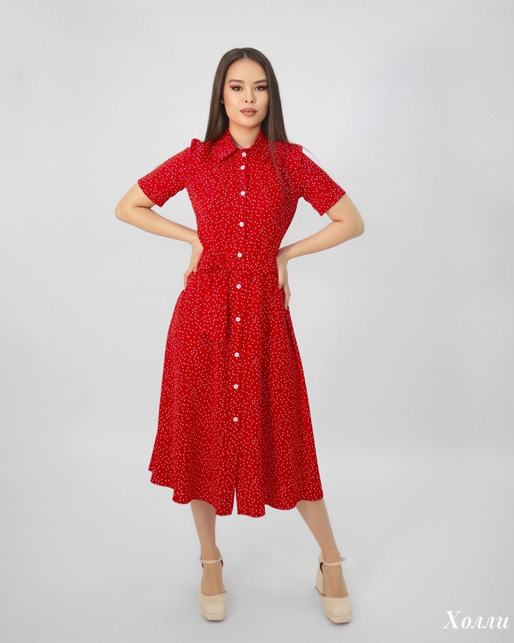 Платье Холли (красный) - Nadi bordo фото 2