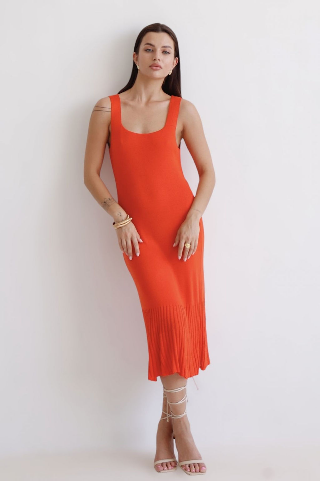 Платье вязаное оранжевое - Martichelli фото 11