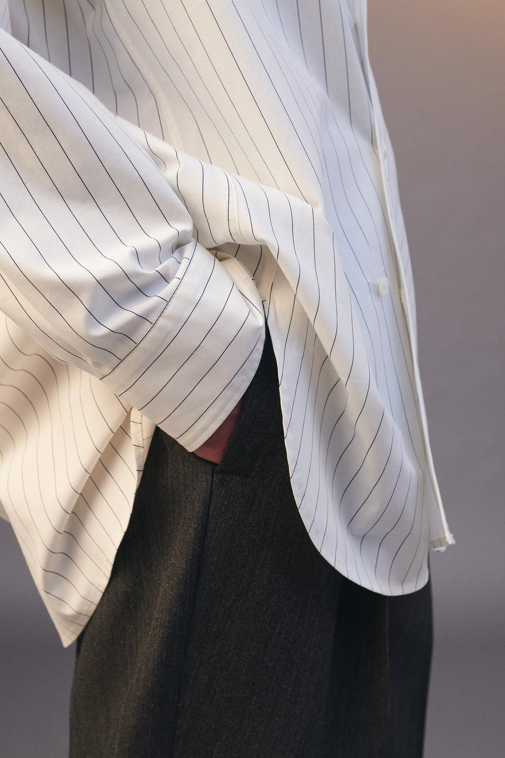 LIMITED EDITION CROSSED STRIPE SHIRT - Zara фото 7
