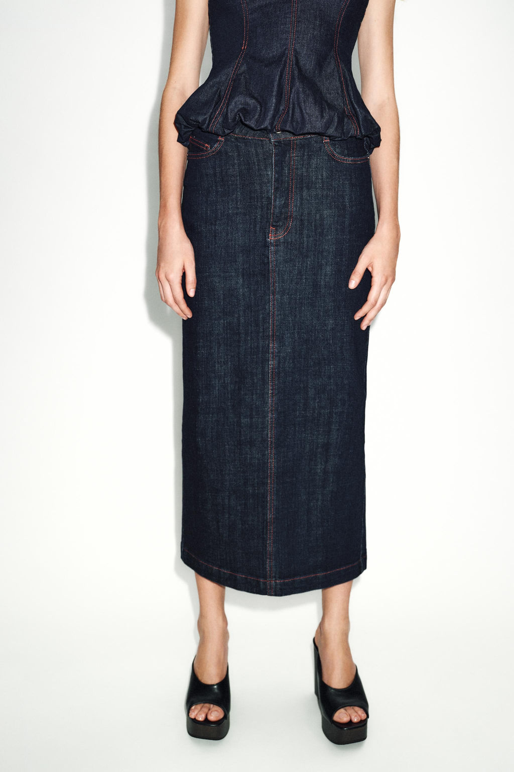 Z1975 MIDI DENIM SKIRT - Zara фото 2
