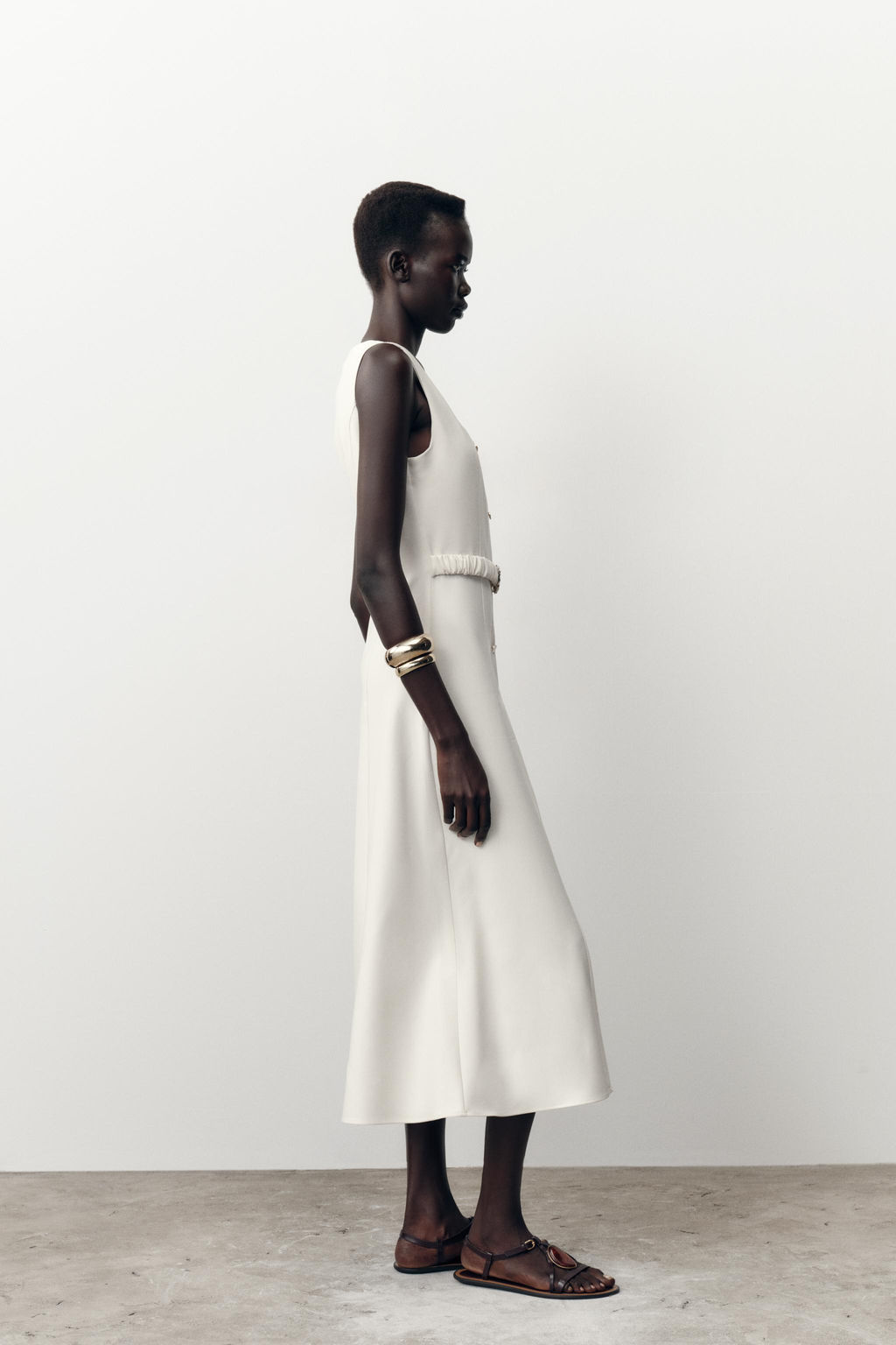 MIDI DRESS WITH BELT - Zara фото 7