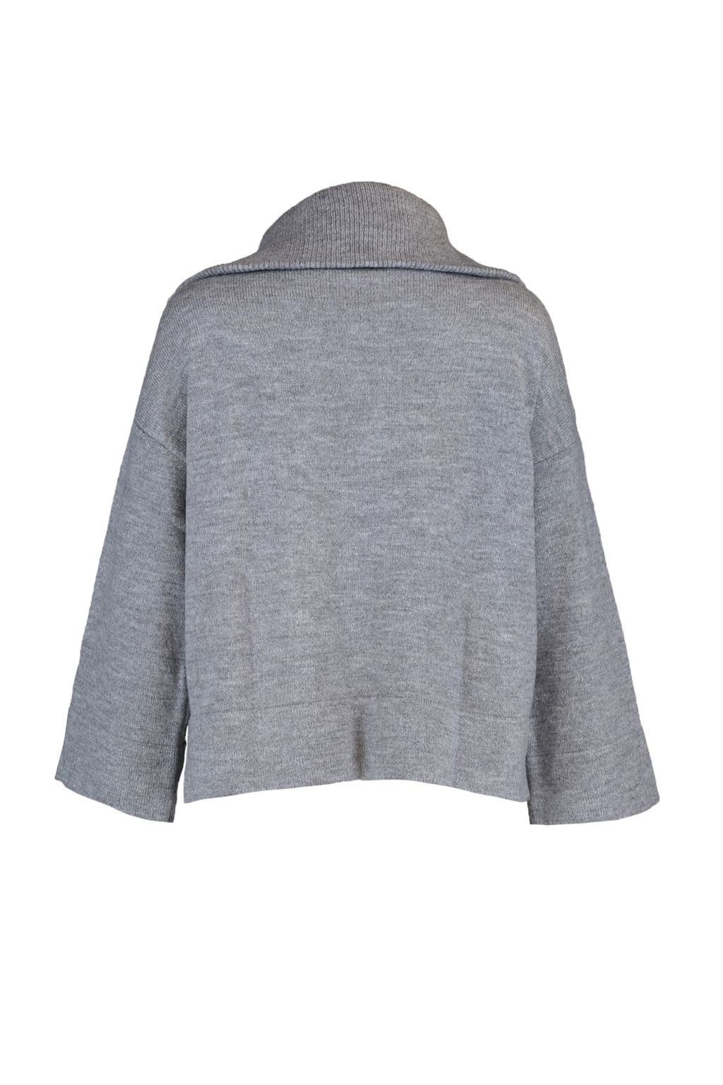 Gri Genis Kal?p Yumusak Dokulu Basic Triko Kazak TWOAW23KZ00236