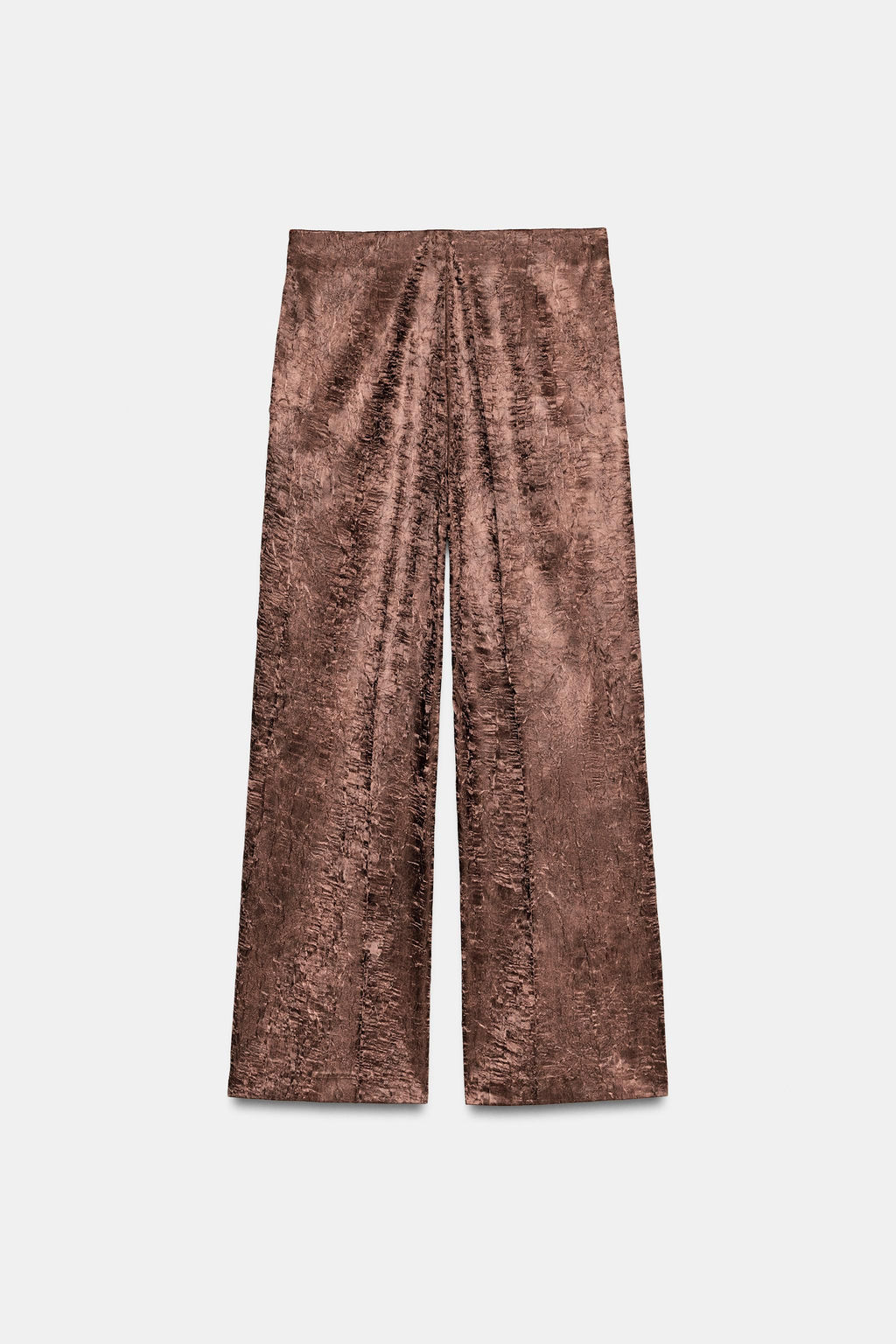 PANTAL?N CULOTTE EFECTO ARRUGADO / Cobre