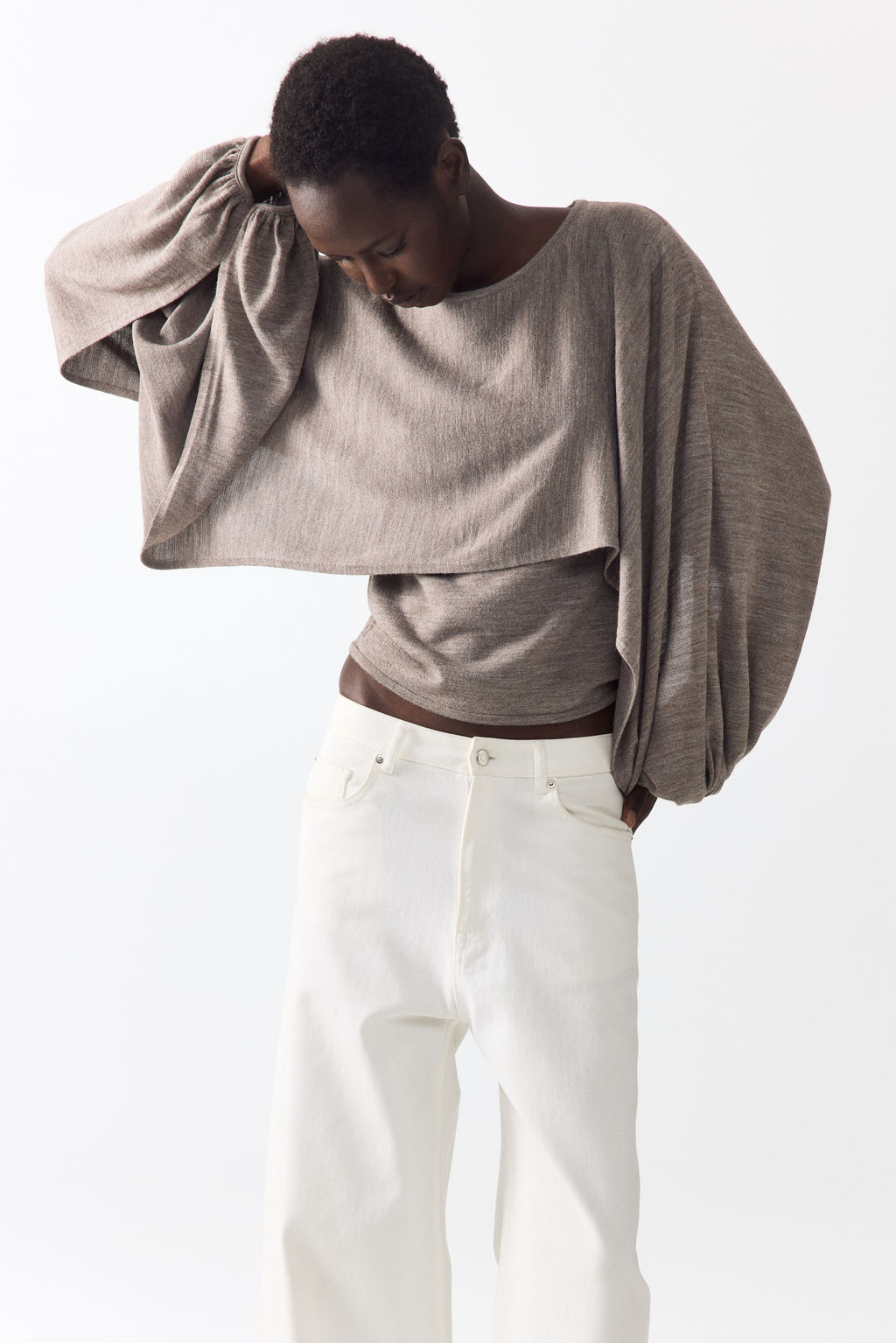 Top efecto layering en punto fino - H&m фото 2