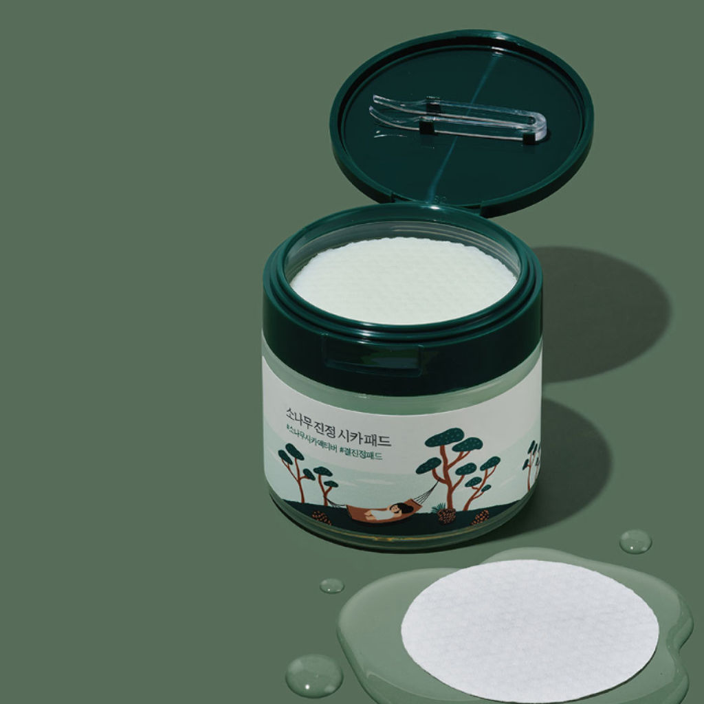 ROUND LAB Пэды для проблемной кожи лица с экстрактами сосны и центеллы / Pine Calming Cica Pad, 50 шт. (130 мл)