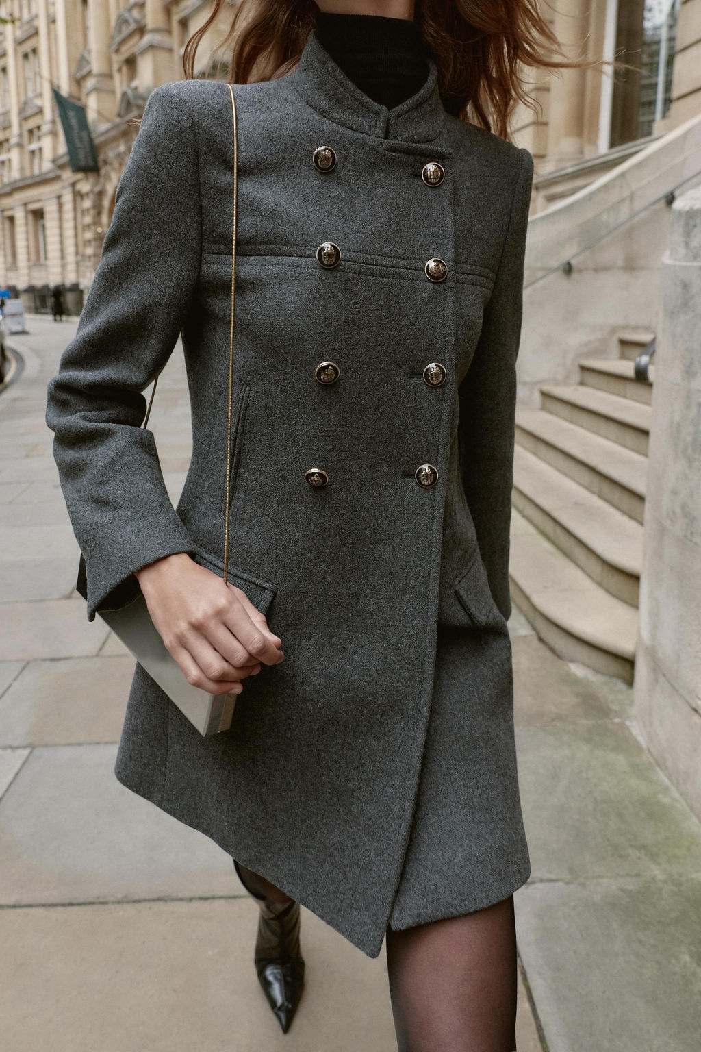 WOOL BLEND DOUBLE-BREASTED COAT - Zara фото 2