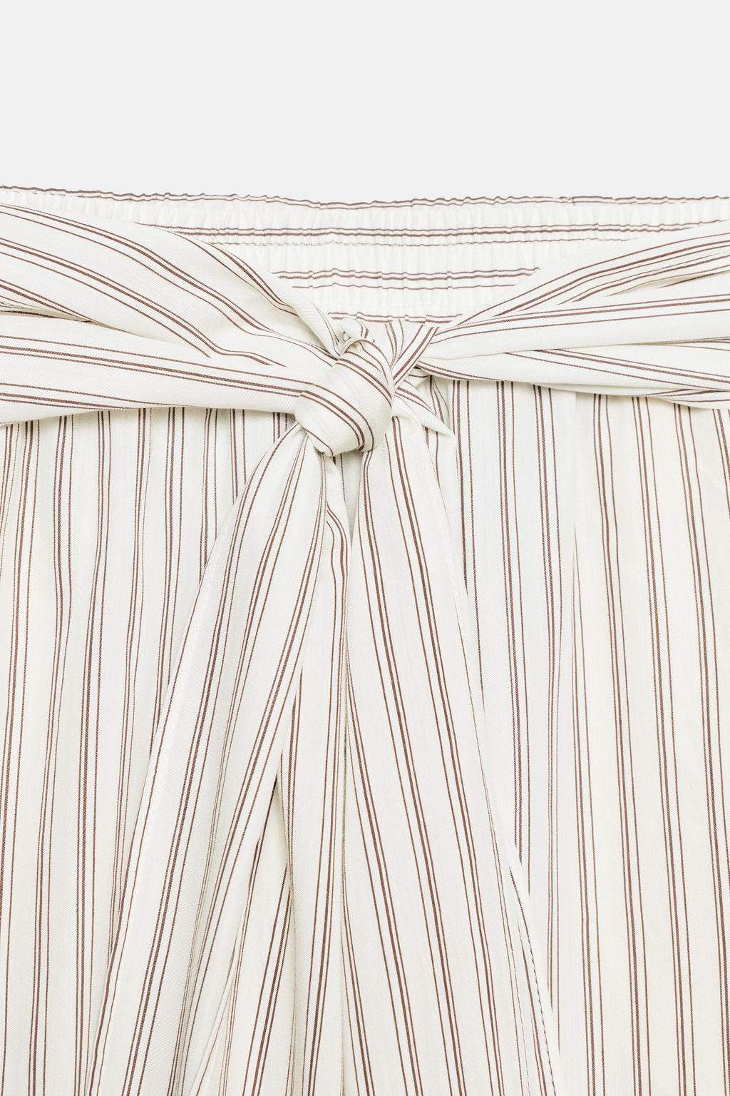 PANTAL?N ANCHO RAYAS PA?UELO / Crudo / Marr?n - Zara фото 10