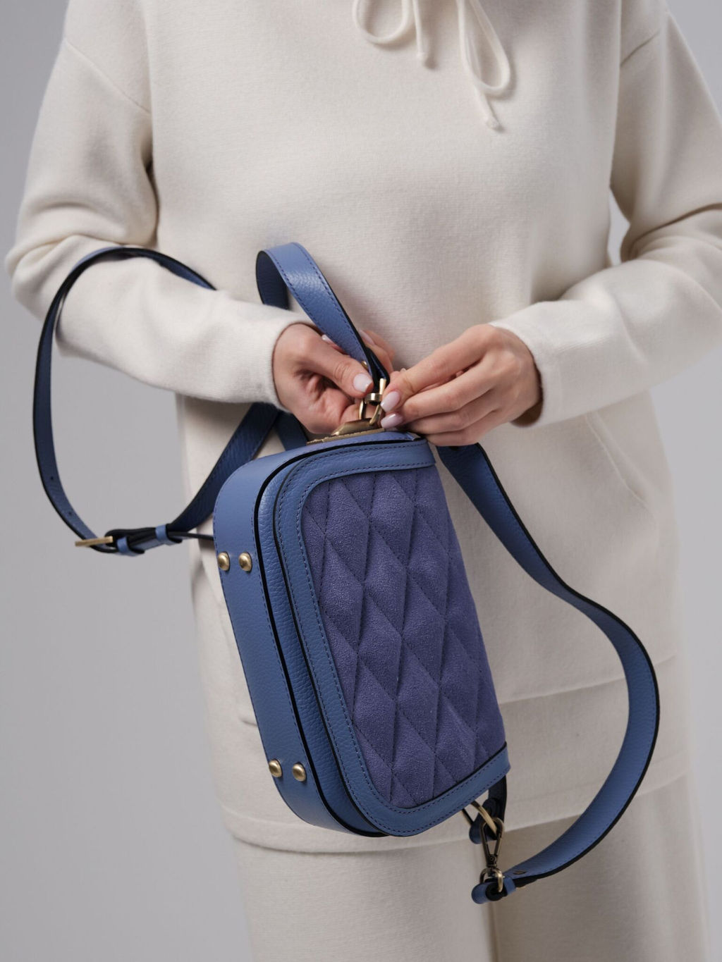 Сумка замшевая Deboro 30791 сиреневый закат