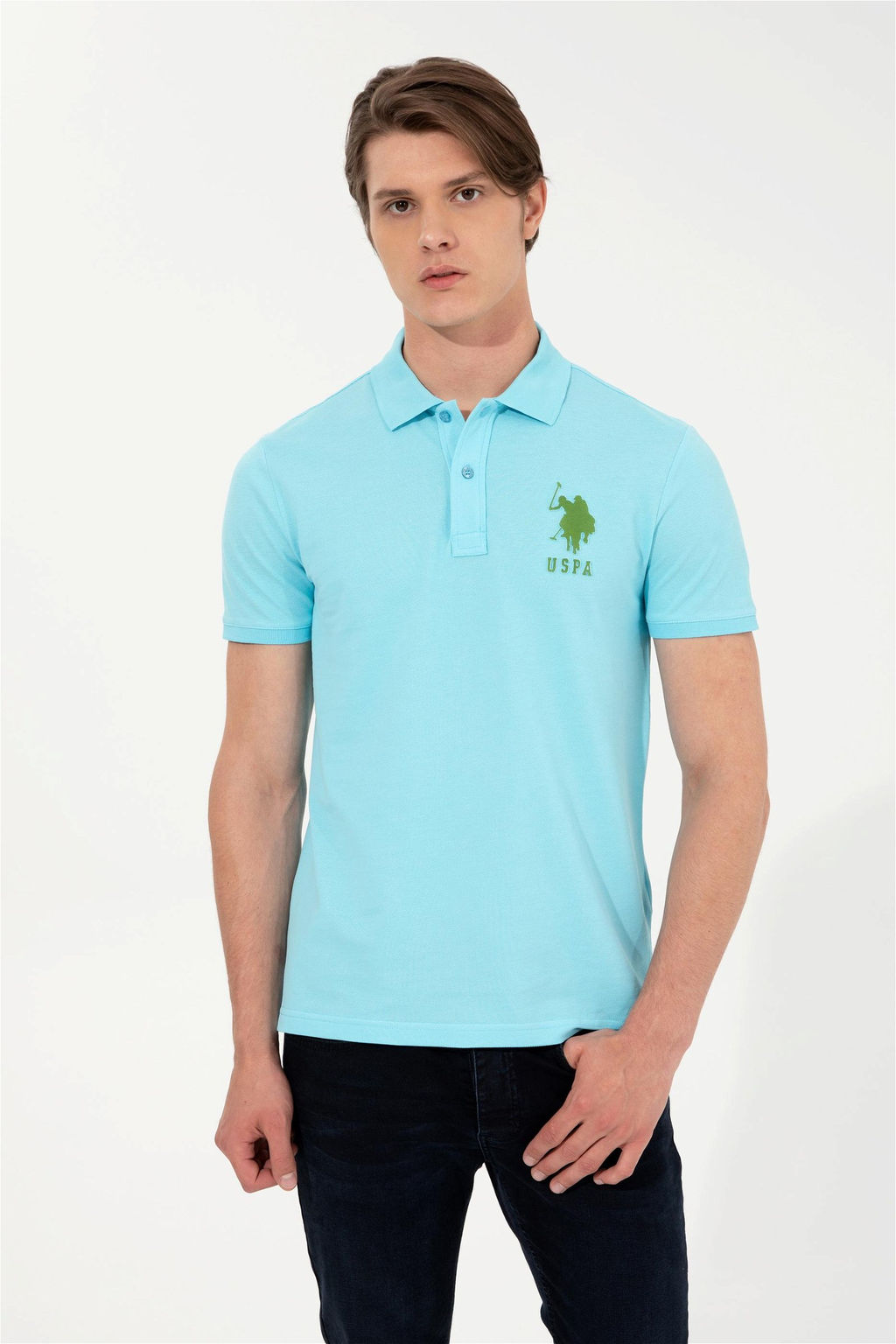 Мужской бирюзовый поло яка t -рубашка неожиданная скидка в корзине - U.s. polo assn фото 3