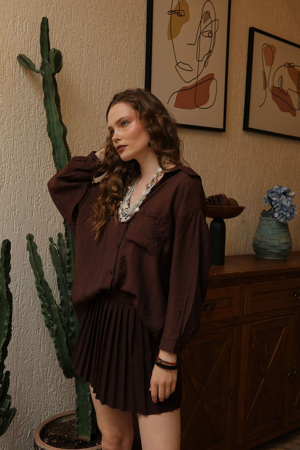 Sar? Dokulu Cep Detayl? Dokuma Gomlek TWOAW26GO00072 - Trendyolmilla фото 10