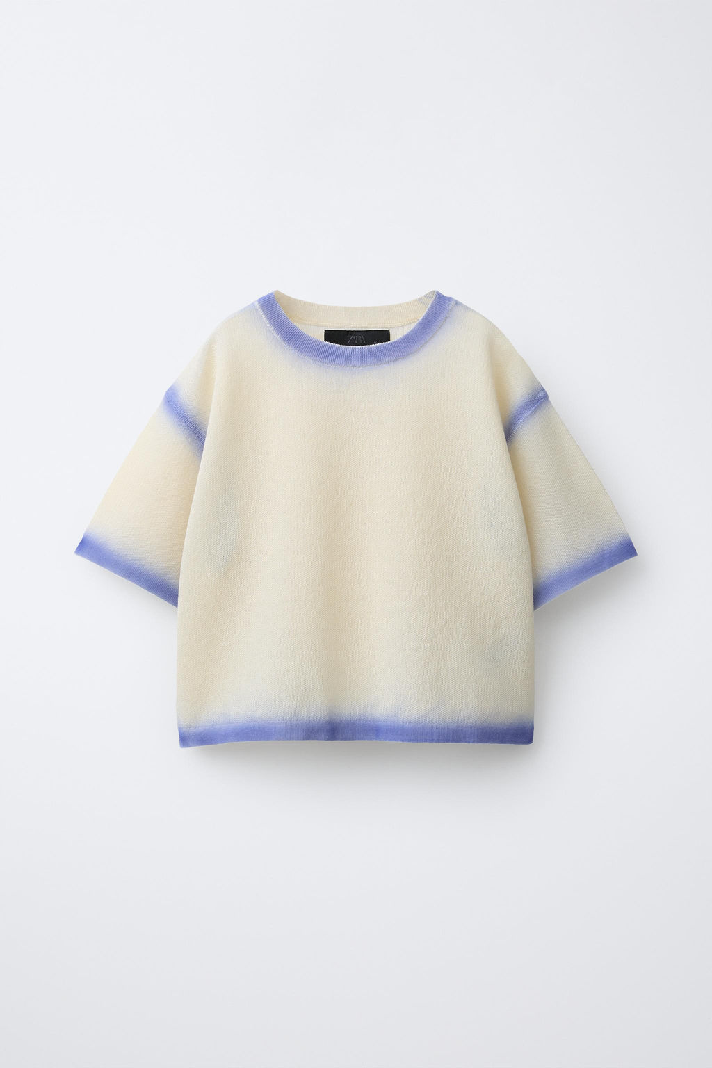 SHORT SLEEVE JUMPER WITH TIE DYE TRIMS - Zara фото 7