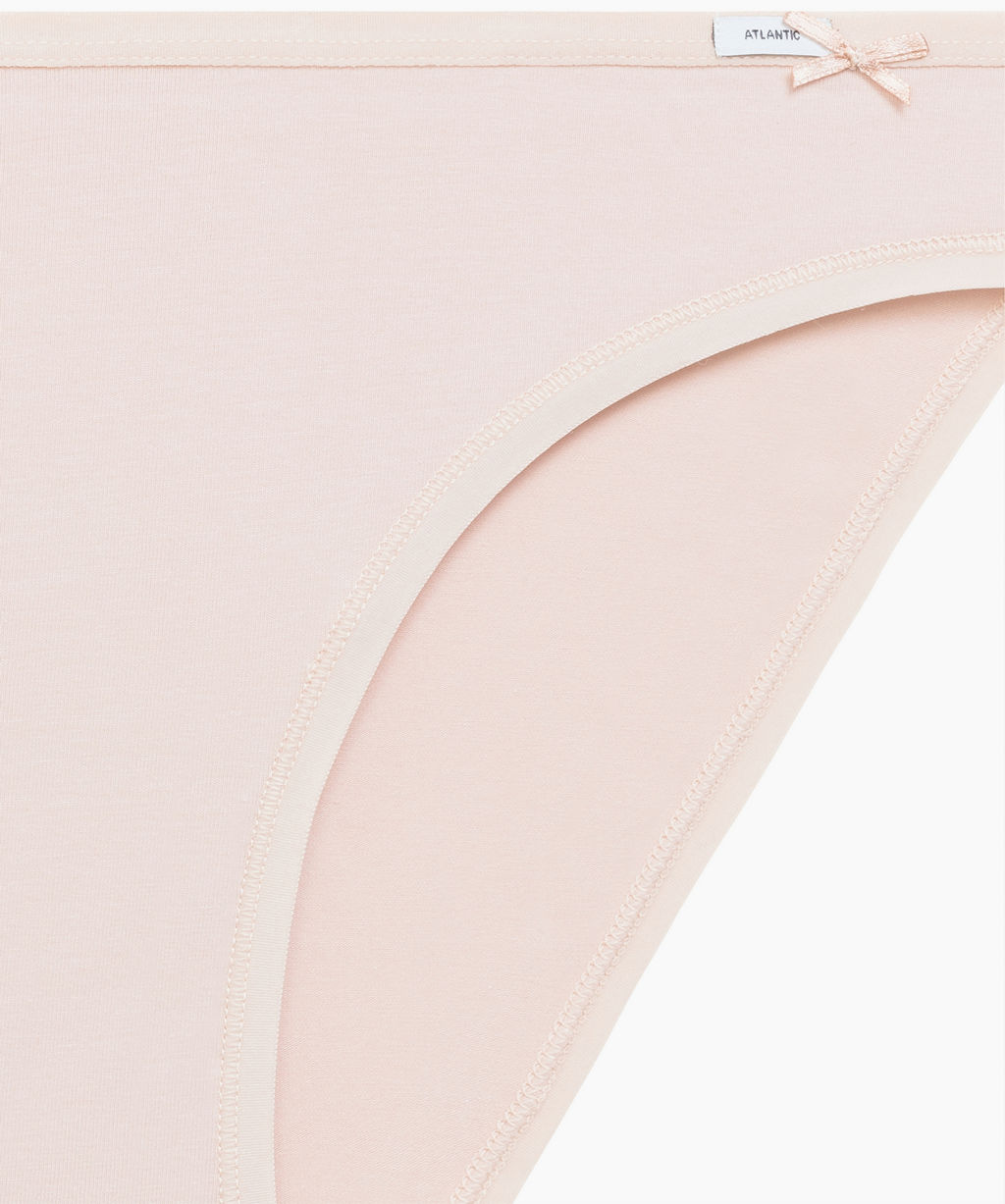 ATLANTIC 3CLP-001 Трусы бикини Bikini - набор 3 шт. светло-бежевый + белый + светло-серый меланж  фото 5