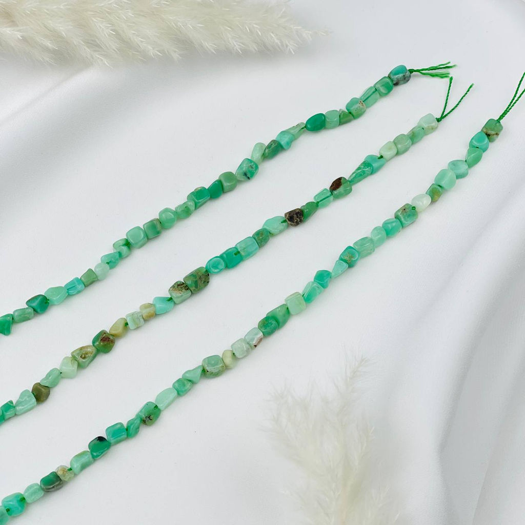 Бусины для украшений из Хризопраза (галтовка) 40 см