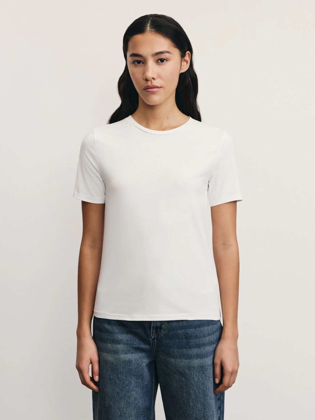 Базовая футболка из эластичного хлопка / Zarina  фото 3