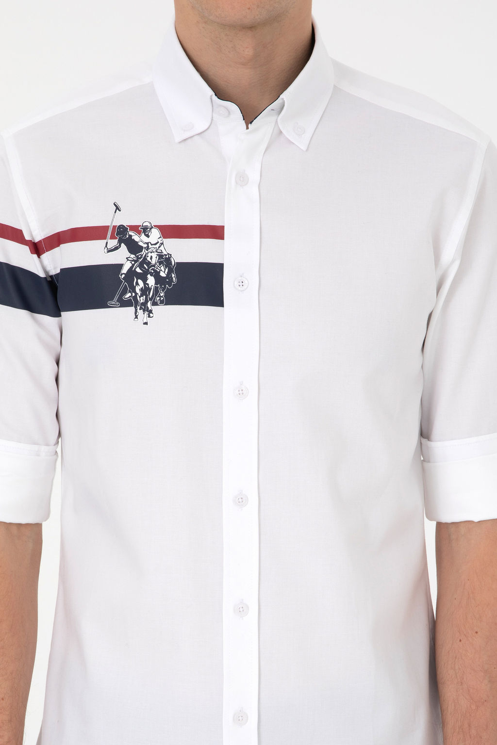 Erkek Beyaz Uzun Kollu G_mlek - U.s. polo assn фото 13