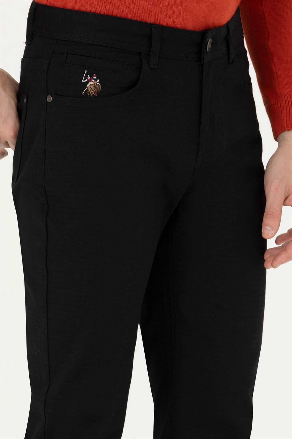 U. S. Polo Assn / Мужские черные брюки из плотной ткани - U.s. polo assn фото 6