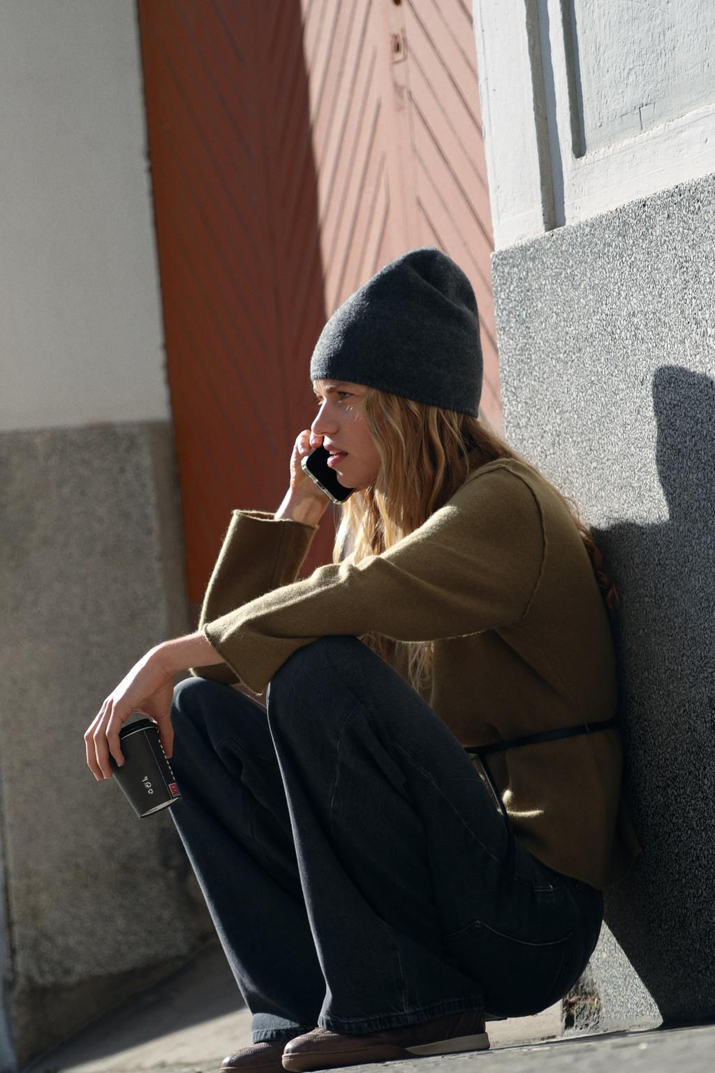 FINE KNIT BEANIE HAT - Zara фото 4