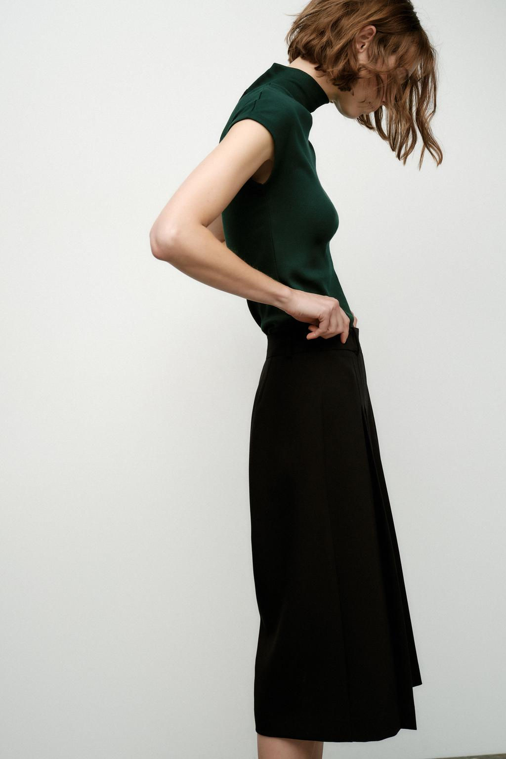 RIBBED HIGH NECK T-SHIRT - Zara фото 18