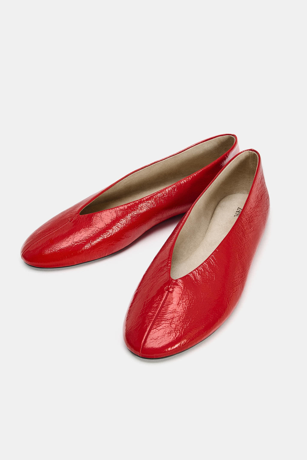 LEATHER BALLET FLATS - Zara фото 12