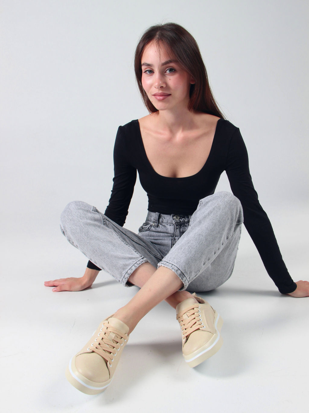 Кеды 158.palomabe/w. Бежевый