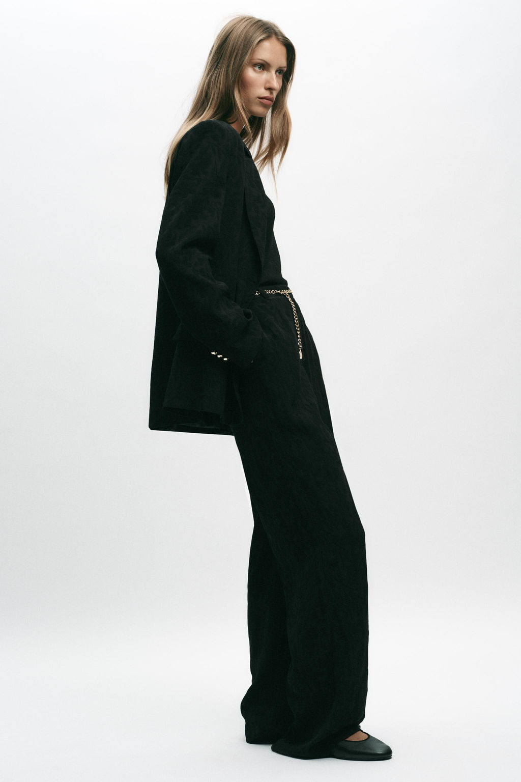 JACQUARD TROUSERS WITH CHAIN BELT - Zara фото 3
