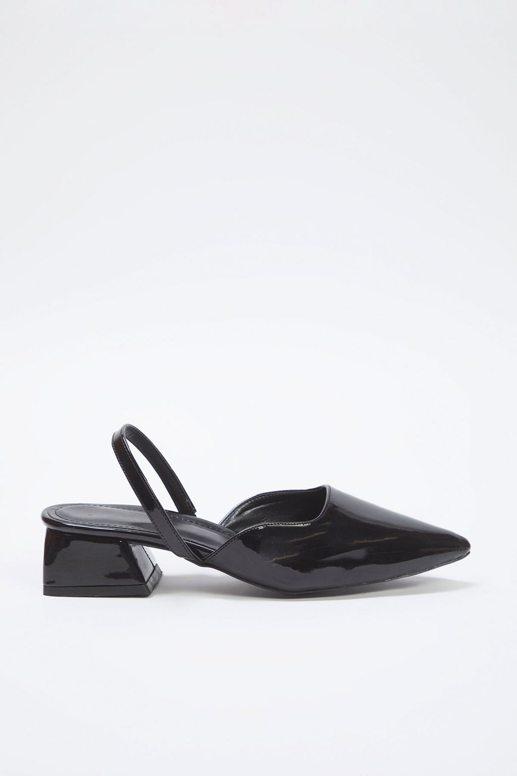 Trendyol Shoes Siyah Rugan Sivri Burun Kad?n Blok Topuklu Ayakkab? TAKSS25TO00090 - Trendyolmilla фото 3