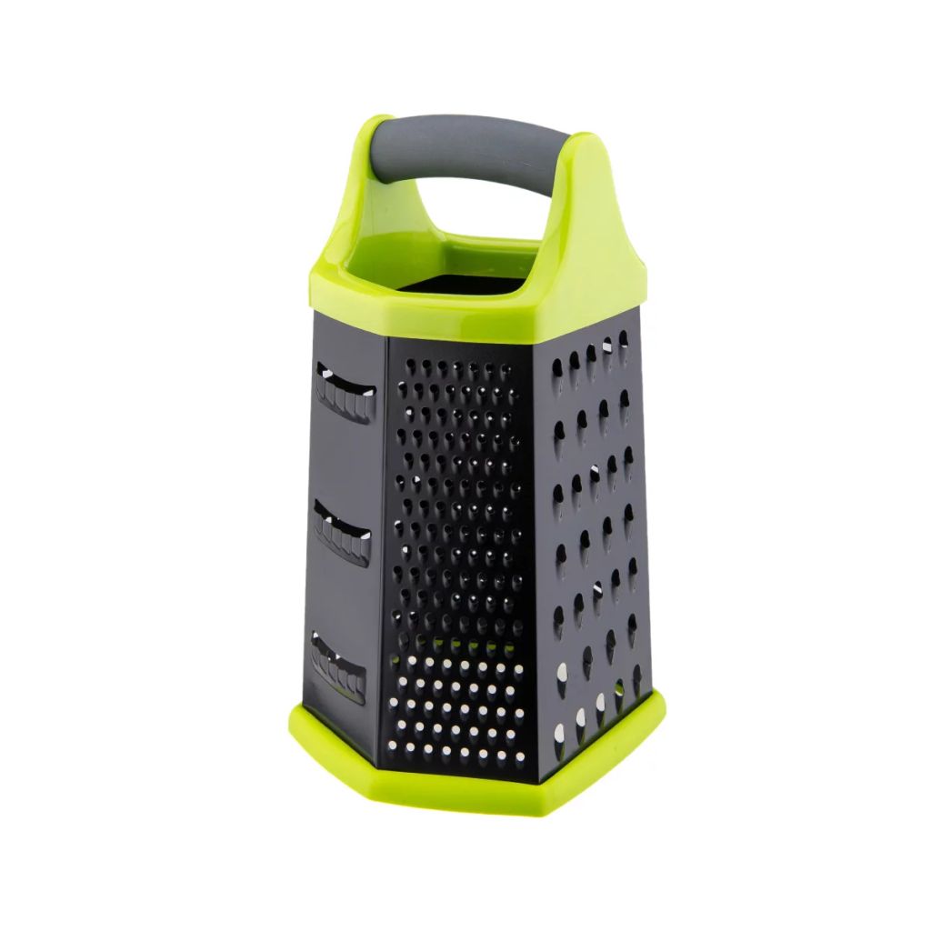 9799 GIPFEL Терка HERCULES шестисторонняя 22,5x13,5x12 см с ручкой Soft-touch, с лезвиями с антиприлипающим покрытием, с противоскользящим основанием. Цвет: зеленый/черный. Материал: пластик, нерж.  фото 2