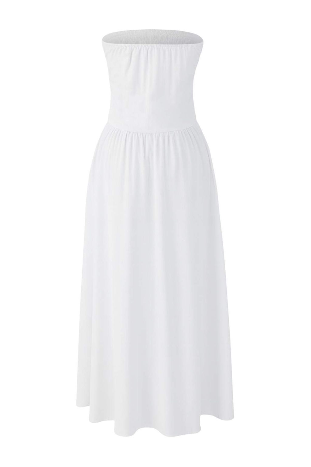 Beyaz Duz Maxi Dokuma Elbise TWOSS25EL00907 - Trendyolmilla фото 6