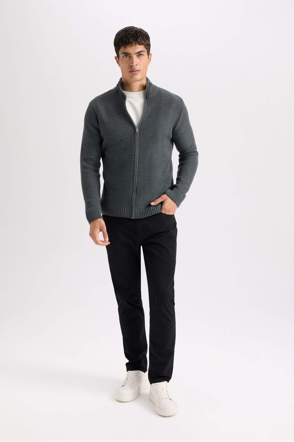 Yazl?k Gabardin Chino Kanvas Pantolon Slim Fit Dar Kesim Dar Paca Cepli - Defacto фото 4