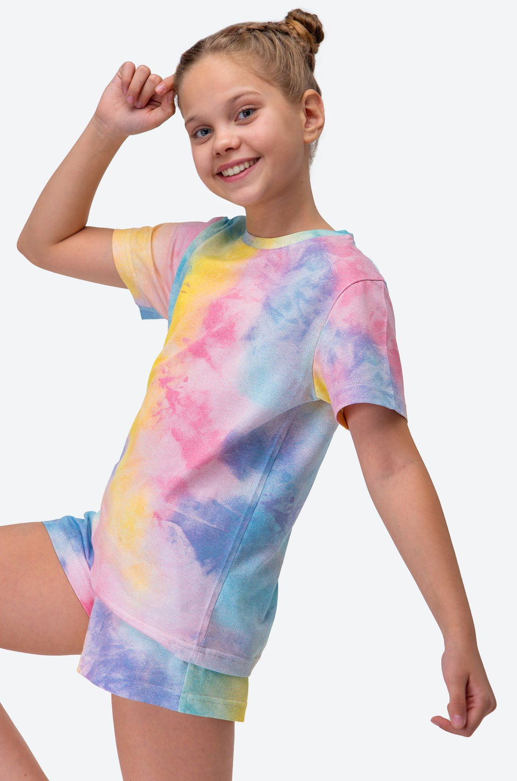 Хлопковая пижама для девочки с шортами Happyfox